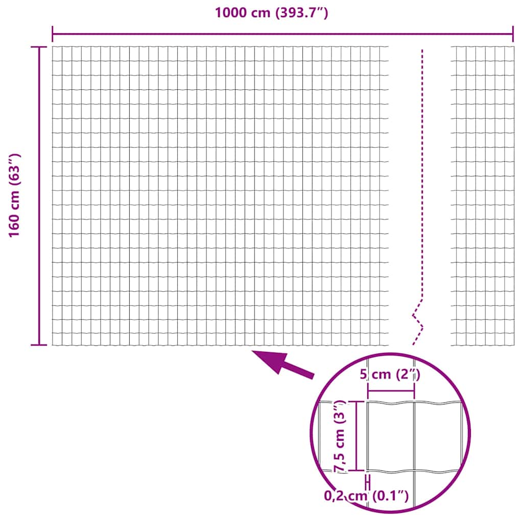 Euro Fence Silver 1.6 x 10 m Hot-dip galvanized iron