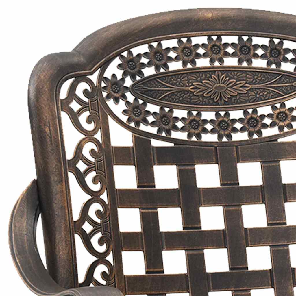 Garden Table Set 3 pcs Bronze Cast Aluminum
