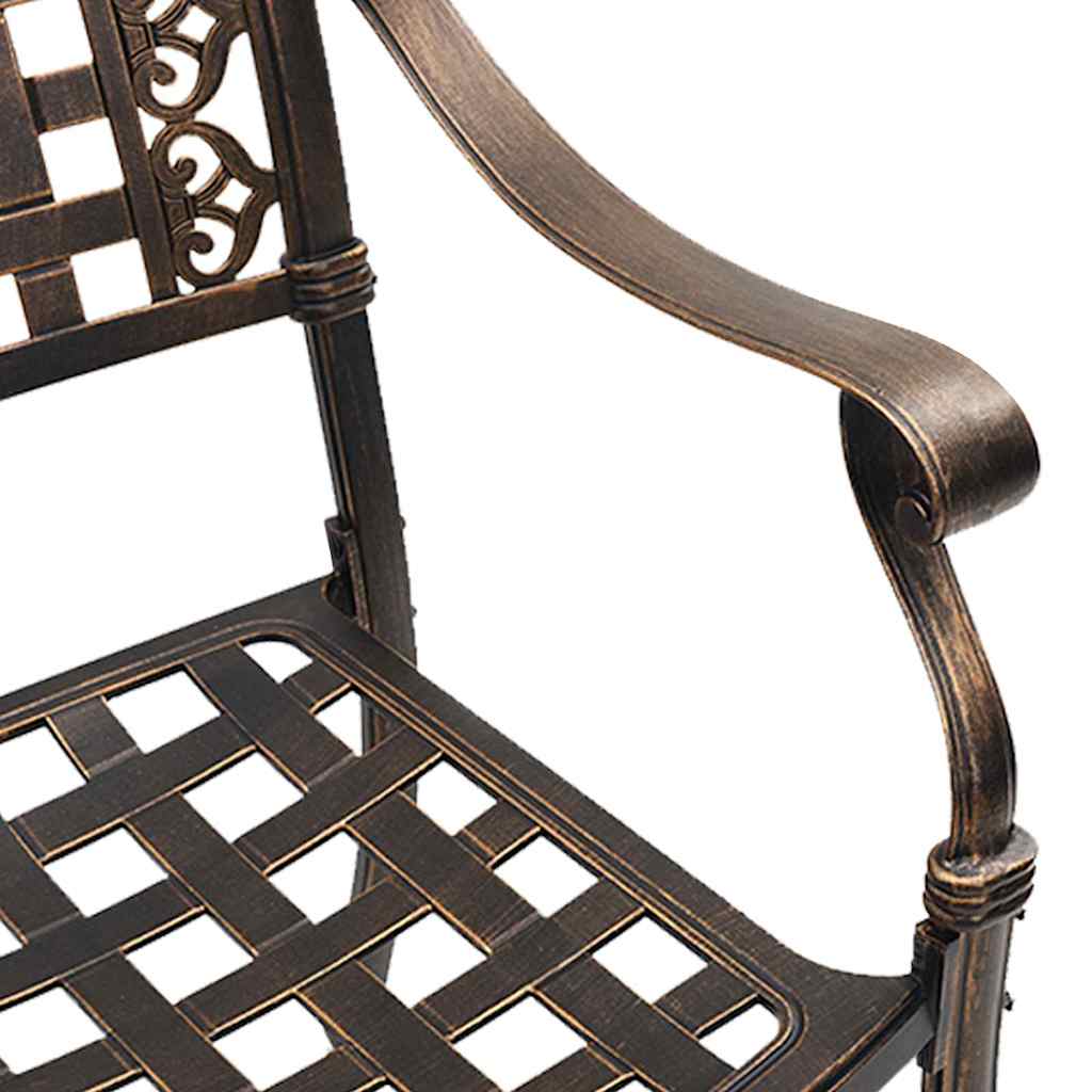 Garden Table Set 3 pcs Bronze Cast Aluminum