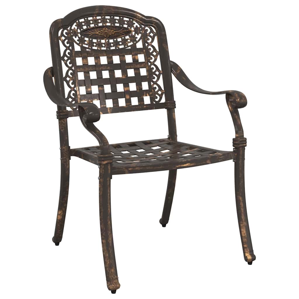 Garden Table Set 3 pcs Bronze Cast Aluminum