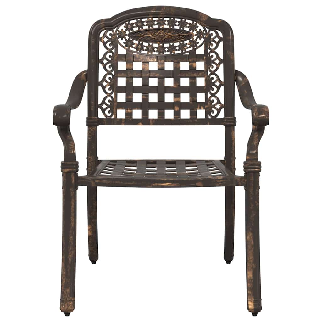 Garden Table Set 3 pcs Bronze Cast Aluminum