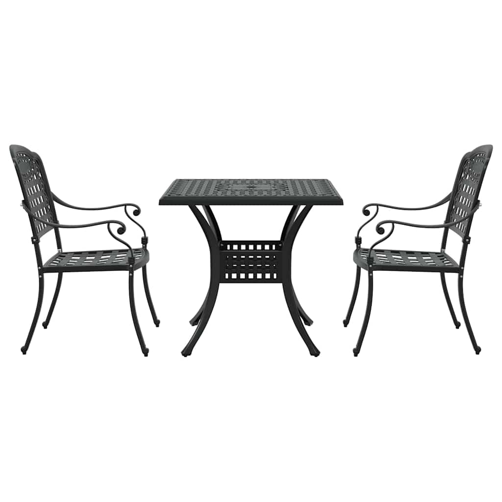 Sodo stalo komplektas 3 pcs Juoda Liejamasis aliuminis