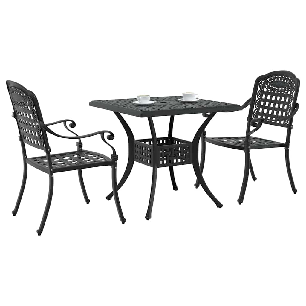 Sodo stalo komplektas 3 pcs Juoda Liejamasis aliuminis