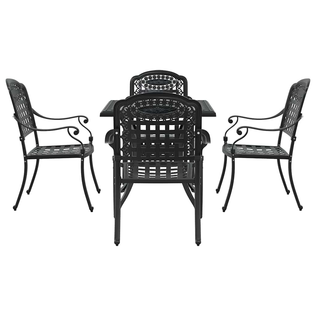 Sodo stalo komplektas 5 pcs Juoda Liejamasis aliuminis