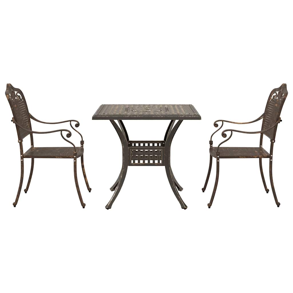 Sodo stalo komplektas 3 pcs Bronzinė Liejamasis aliuminis