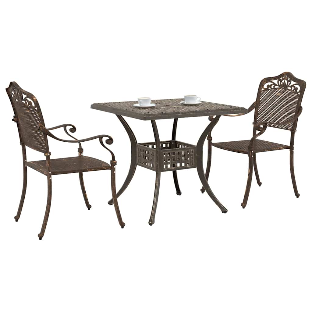 Sodo stalo komplektas 3 pcs Bronzinė Liejamasis aliuminis