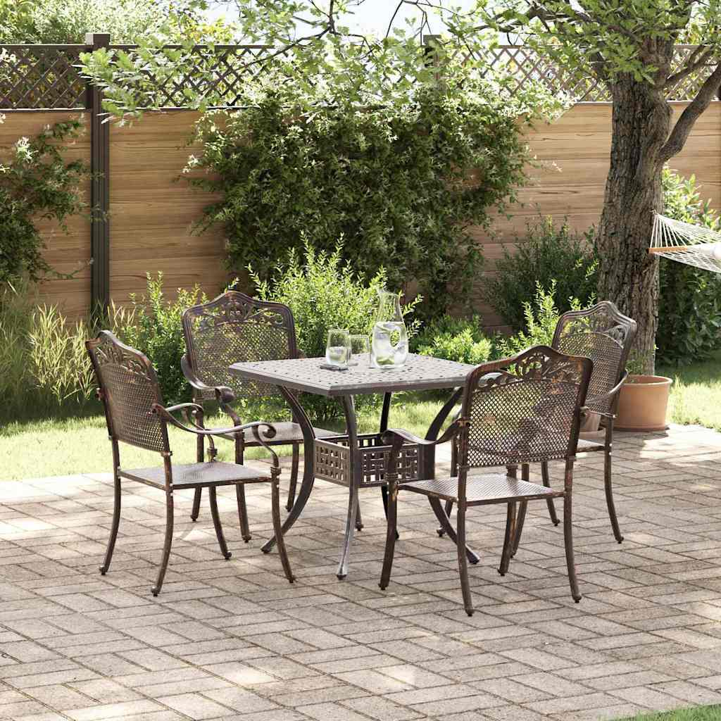 Sodo stalo komplektas 5 pcs Bronzinė Liejamasis aliuminis