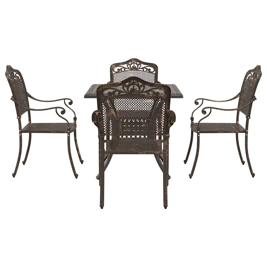 Sodo stalo komplektas 5 pcs Bronzinė Liejamasis aliuminis