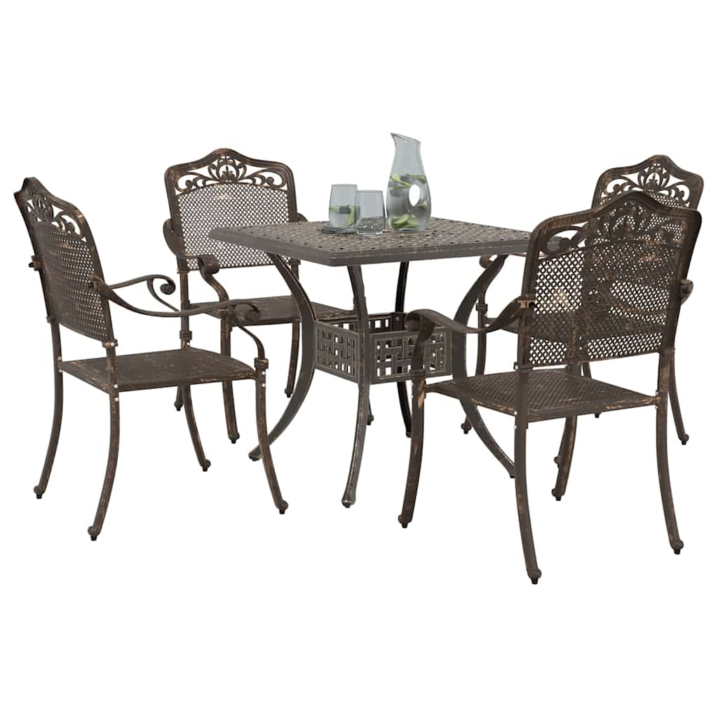 Sodo stalo komplektas 5 pcs Bronzinė Liejamasis aliuminis