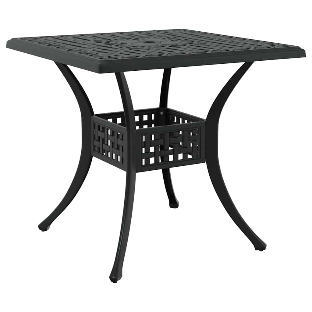 Garden Dining Set 5 pcs Black Cast Aluminium