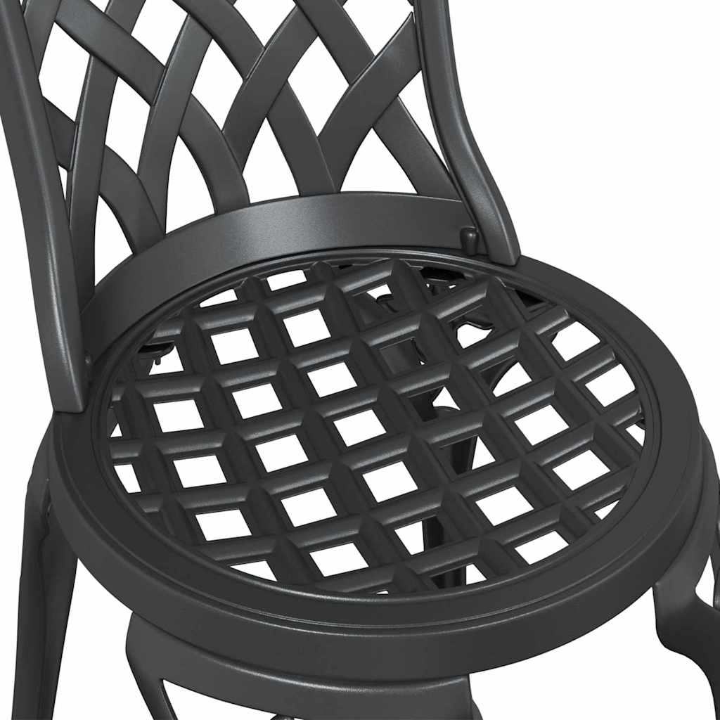 Sodo stalo komplektas 3 pcs Juoda Liejamasis aliuminis