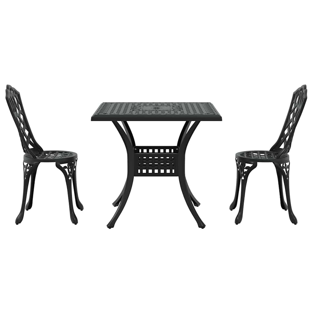 Sodo stalo komplektas 3 pcs Juoda Liejamasis aliuminis
