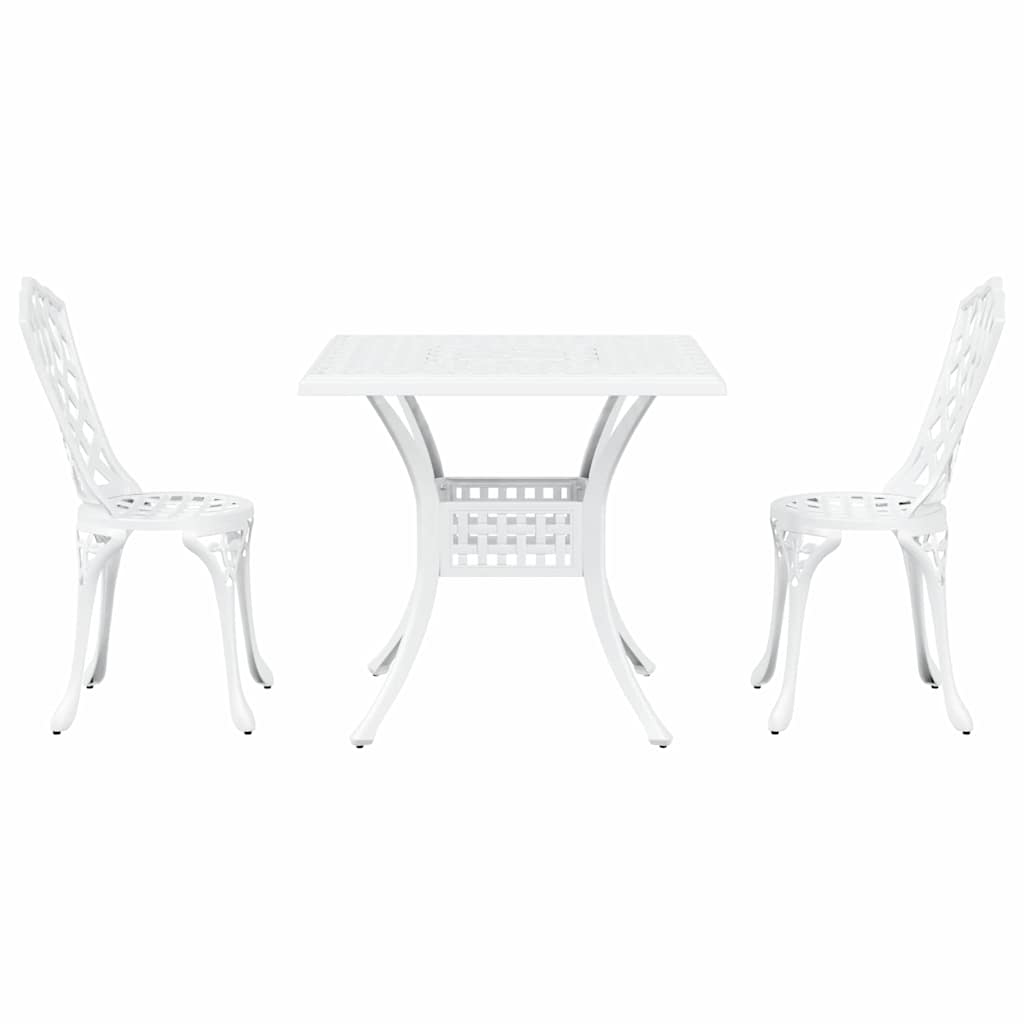 Sodo stalo komplektas 3 pcs Balta Liejamasis aliuminis