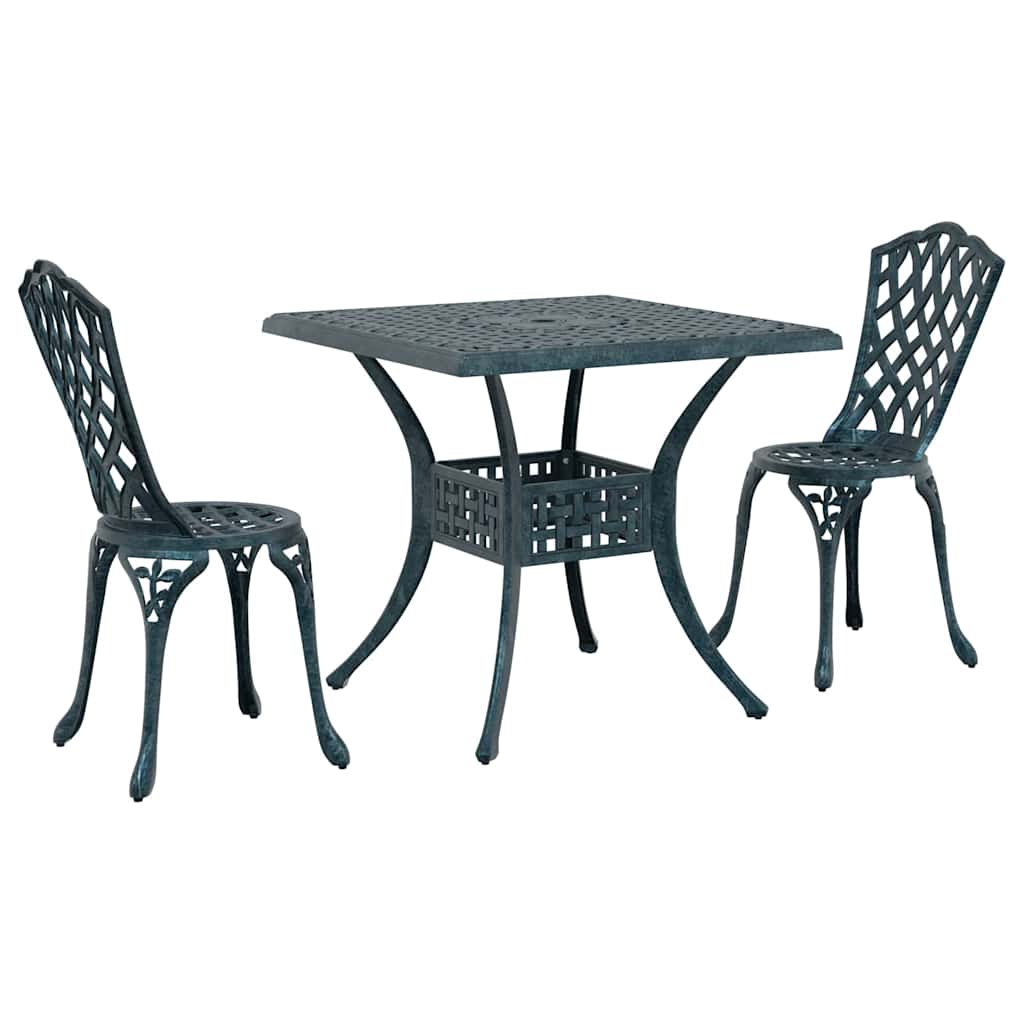 Sodo stalo komplektas 3 pcs Žalia Liejamasis aliuminis
