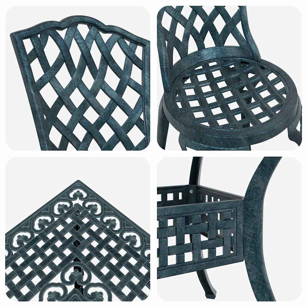 Garden Dining Set 5 pcs Green Cast Aluminum