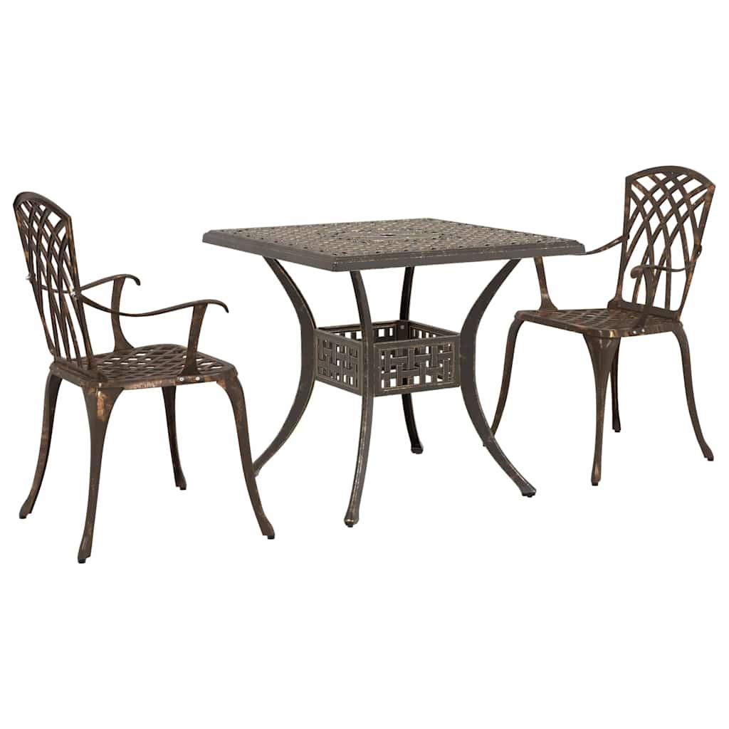 Sodo stalo komplektas 3 pcs Bronzinė Liejamasis aliuminis