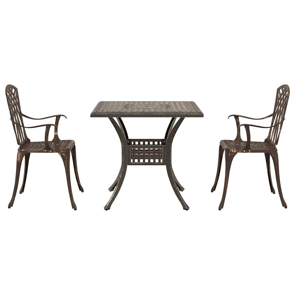 Sodo stalo komplektas 3 pcs Bronzinė Liejamasis aliuminis
