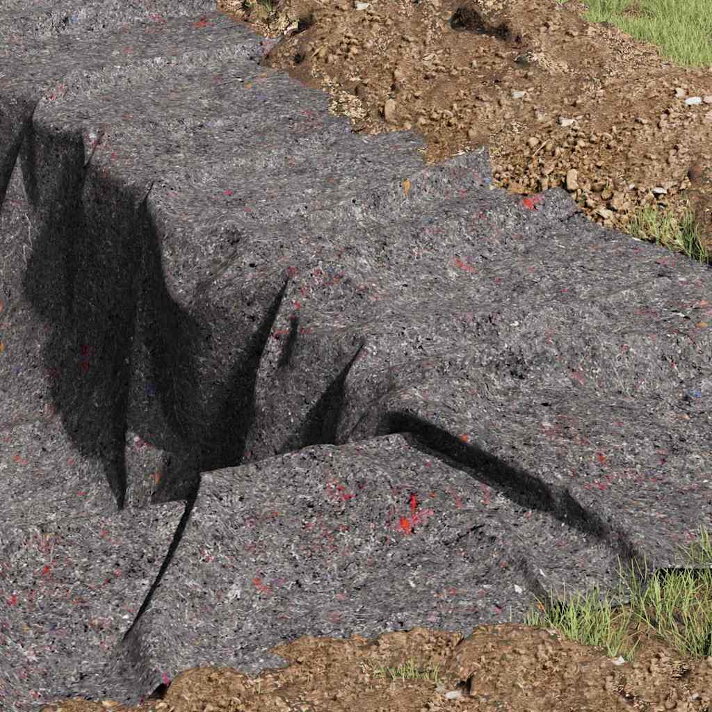 Dīķa filcs pelēks 1 x 10 m poliesters un kokvilna