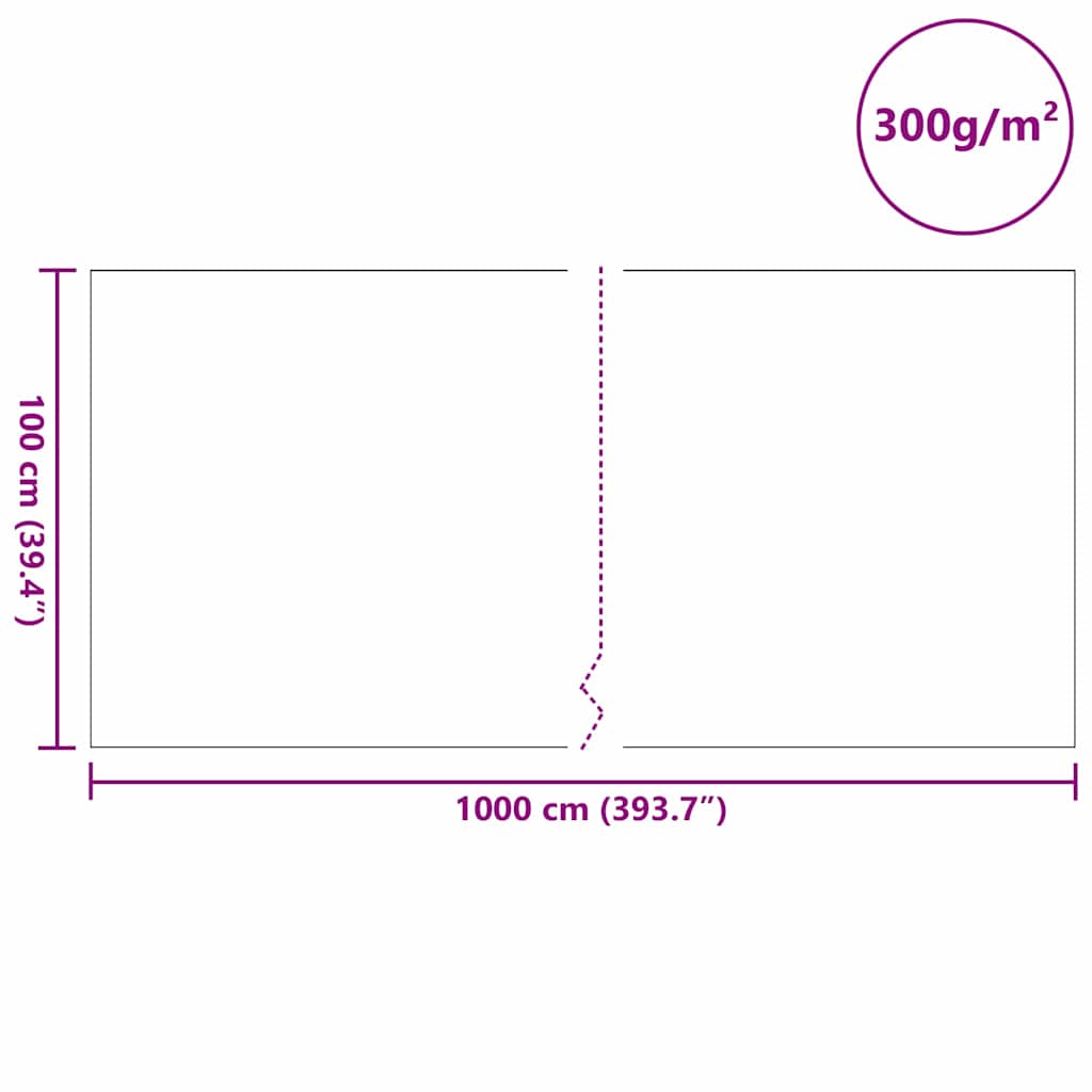 Dīķa filcs pelēks 1 x 10 m poliesters un kokvilna