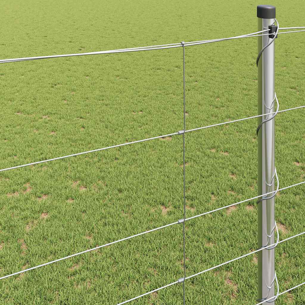 Ganību aploks Sudrabs 25 x 1,4 m Cinkots tērauds