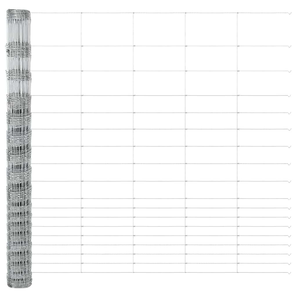 Ganību aploks Sudrabs 25 x 1,5 m Cinkots tērauds