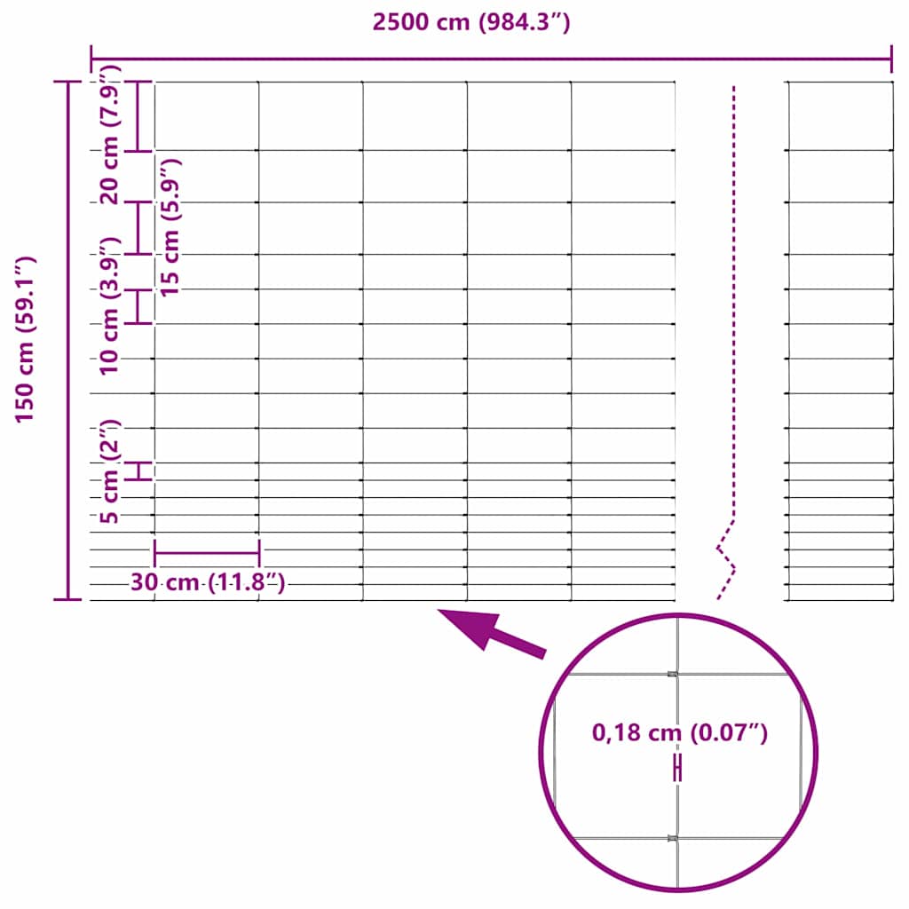 Ganību aploks Sudrabs 25 x 1,5 m Cinkots tērauds