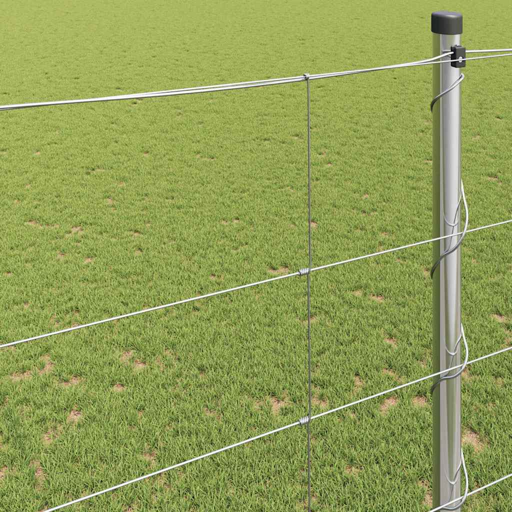 Pasture fence Silver 25 x 1.6 m Galvanized steel
