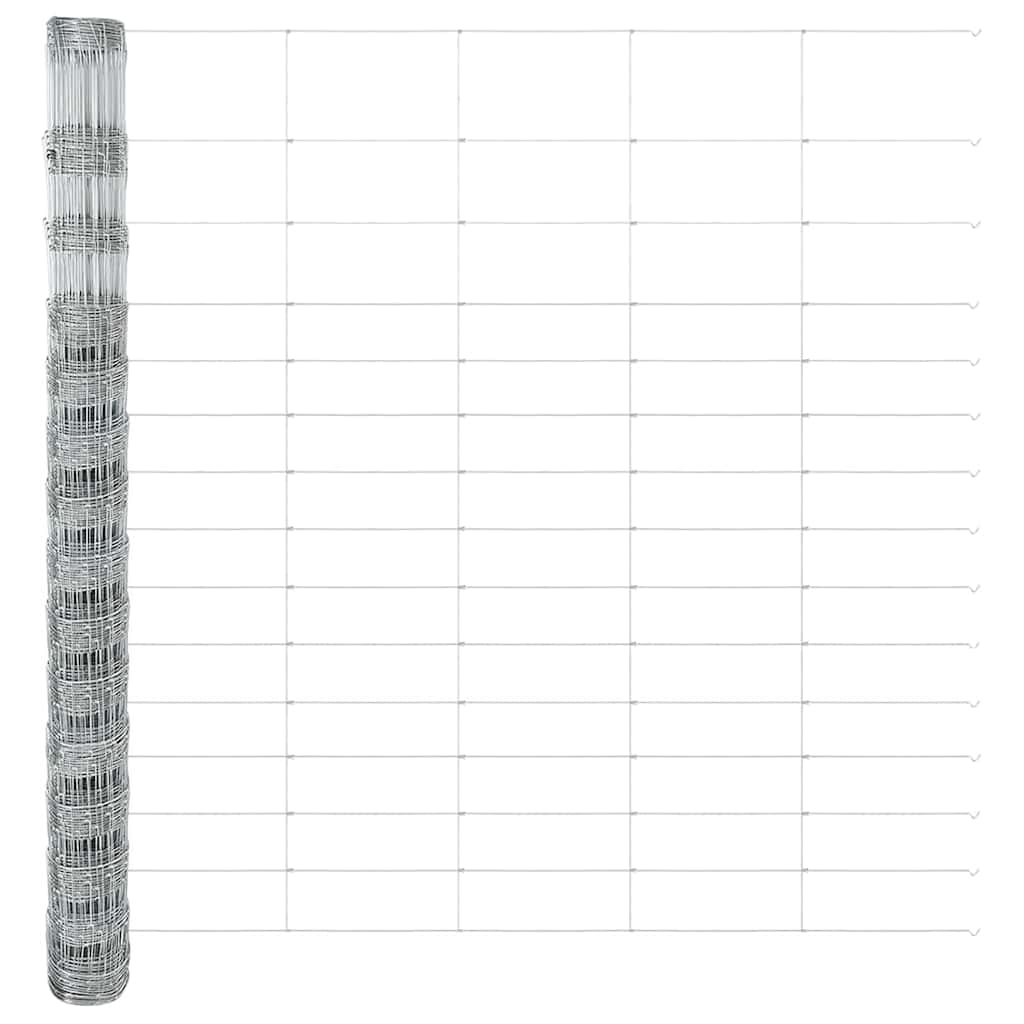 Pasture fence Silver 25 x 1.6 m Galvanized steel