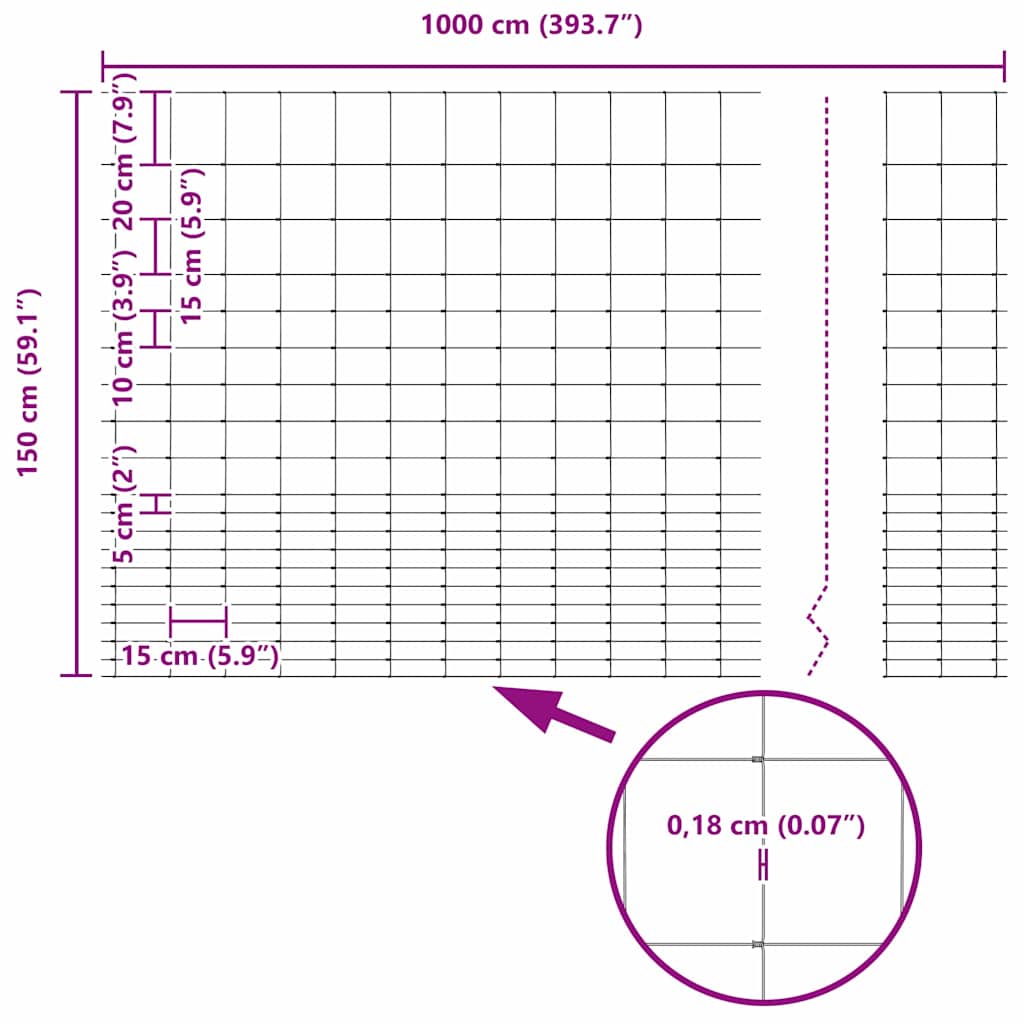Ganyklų tvora Sidabro 25 x 1,6 m Galvanizuotas plienas