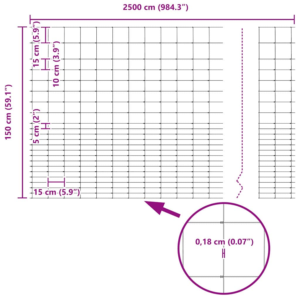 Ganību aploks Sudrabs 25 x 1,6 m Cinkots tērauds