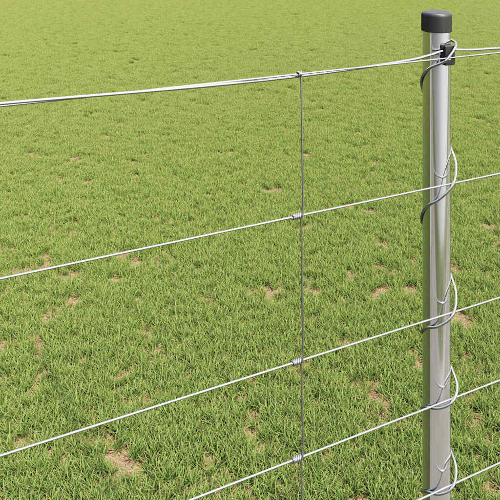 Pasture fence Silver 50 x 1.2 m Galvanized steel