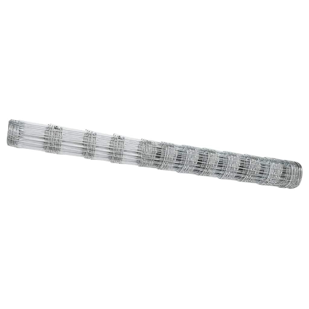 Ganību žogs Sudrabs 50 x 1,4 m Cinkots tērauds
