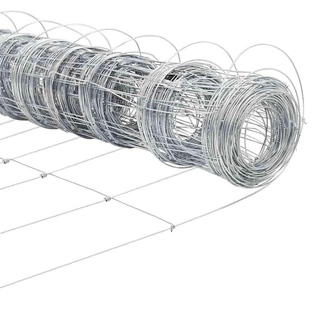 Pasture fence Silver 50 x 1.4 m Galvanized steel