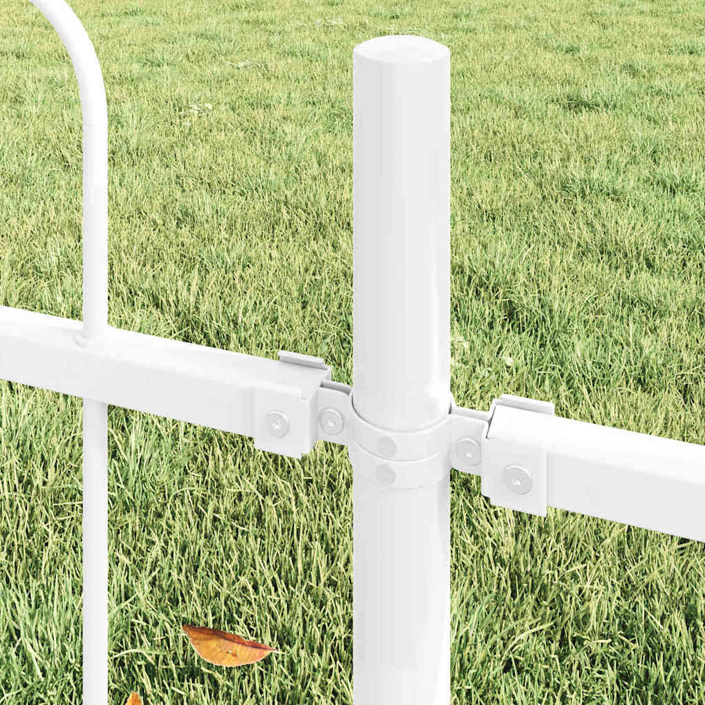 Garden Fence White 1.7 x 1.5 m Powder-coated steel