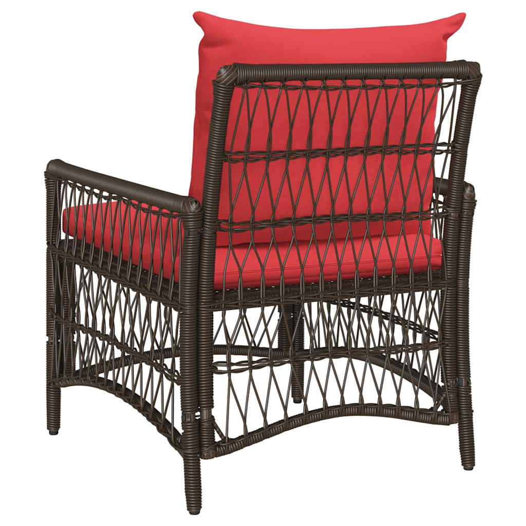 Garden Chair Brown 60 x 70 x 78cm polyrattan
