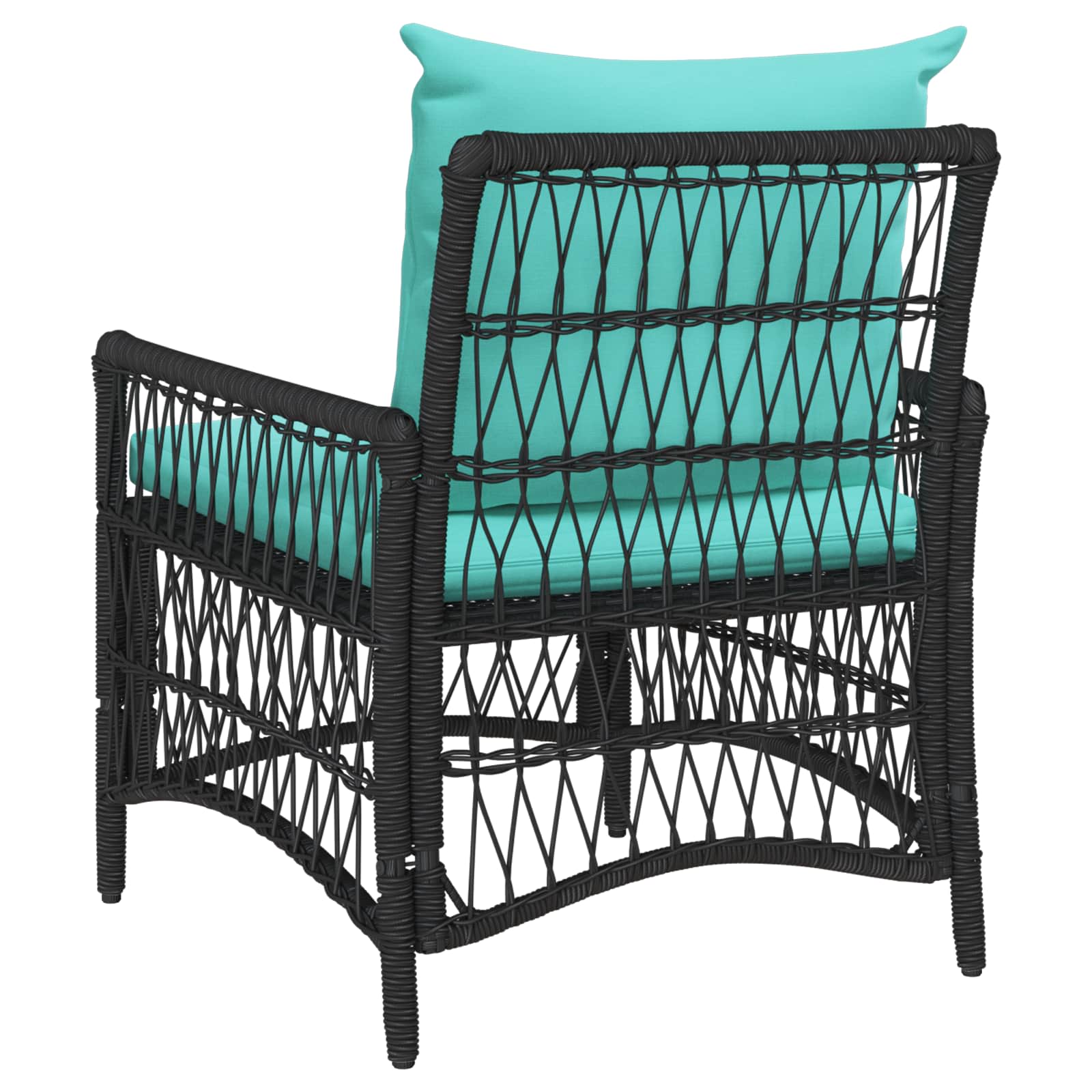 Dārza krēsls melns 60 x 70 x 78cm poliuretāns