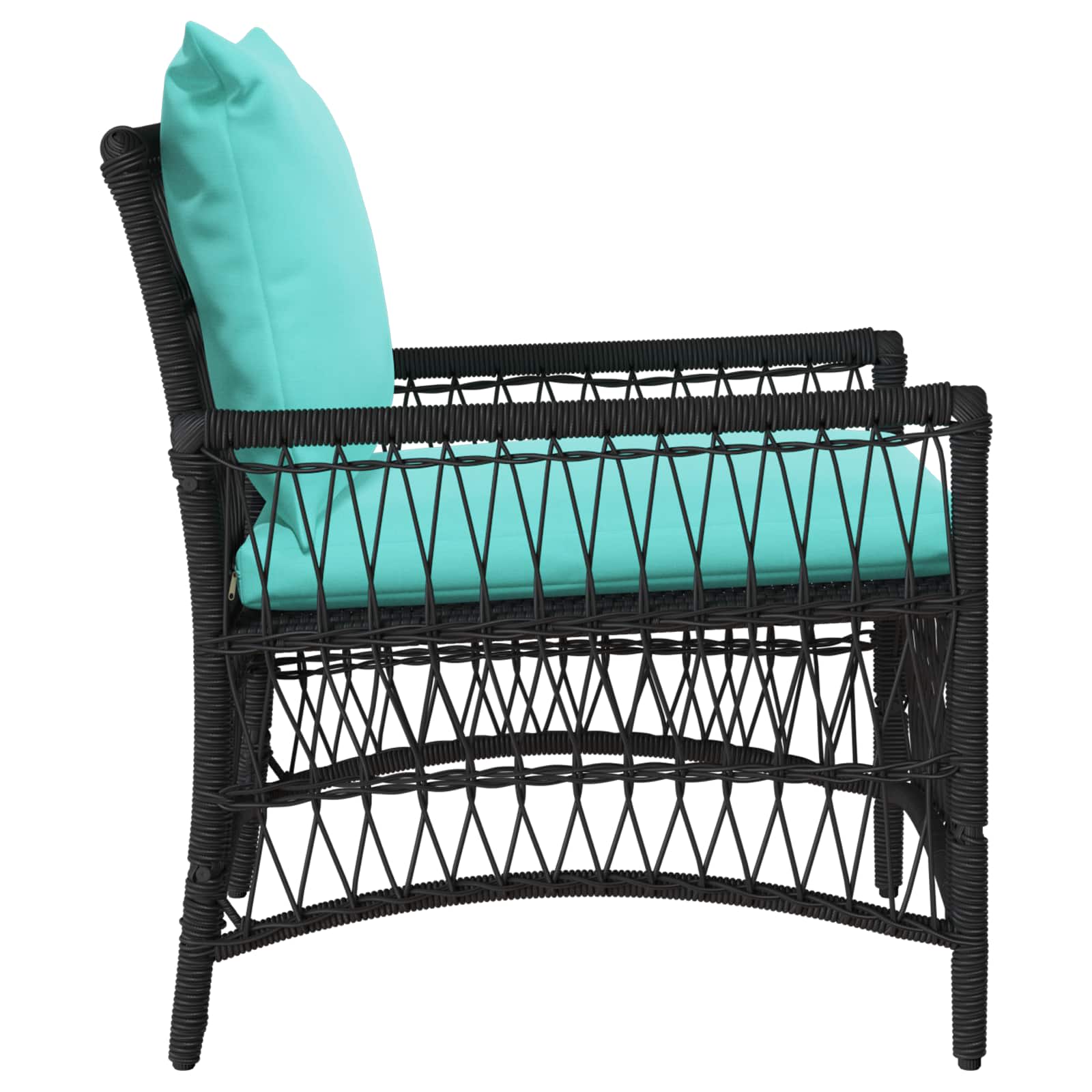 Dārza krēsls melns 60 x 70 x 78cm poliuretāns