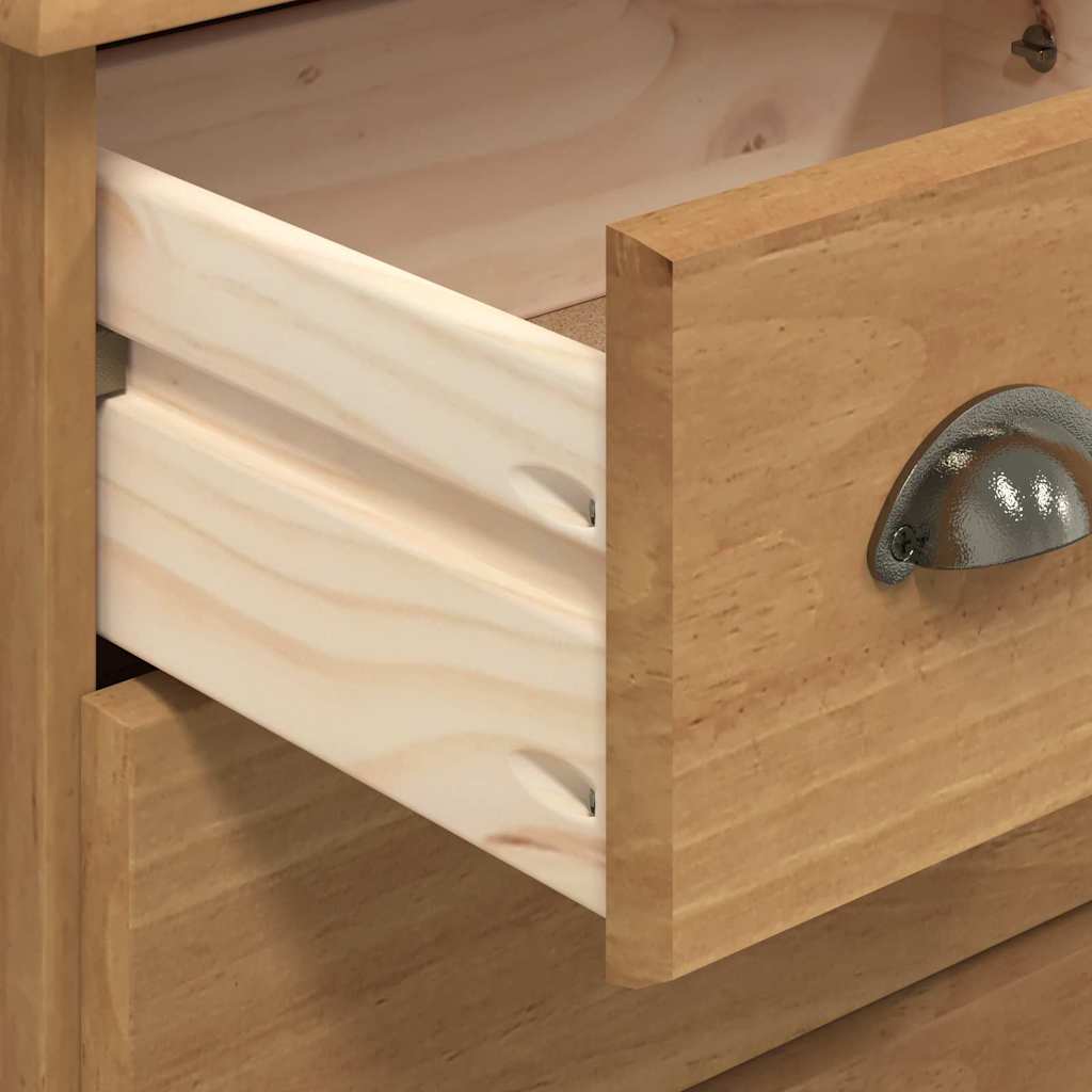 Chest of Drawers ASKIM Brown 45.8 x 40 x 79 cm Solid Pine Wood