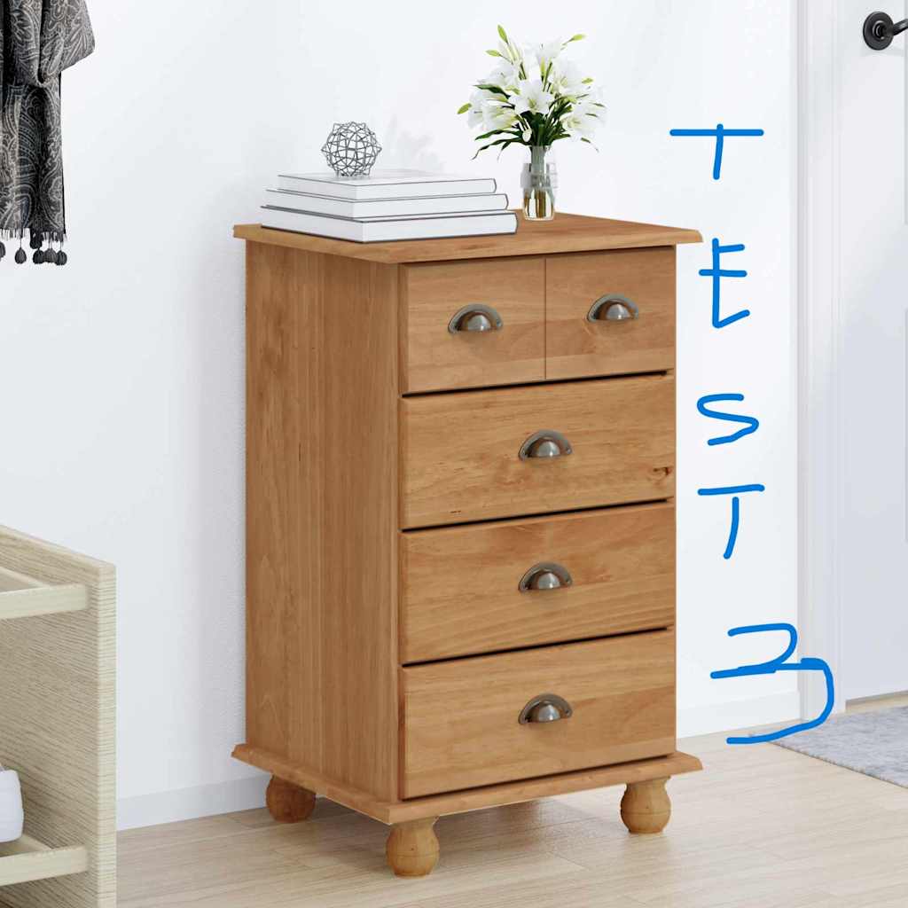 Chest of Drawers ASKIM Brown 45.8 x 40 x 79 cm Solid Pine Wood