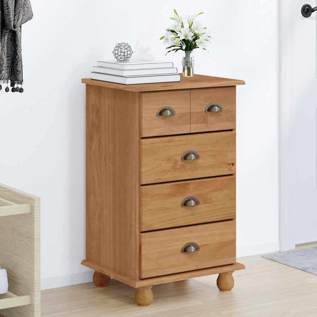 Chest of Drawers ASKIM Brown 45.8 x 40 x 79 cm Solid Pine Wood