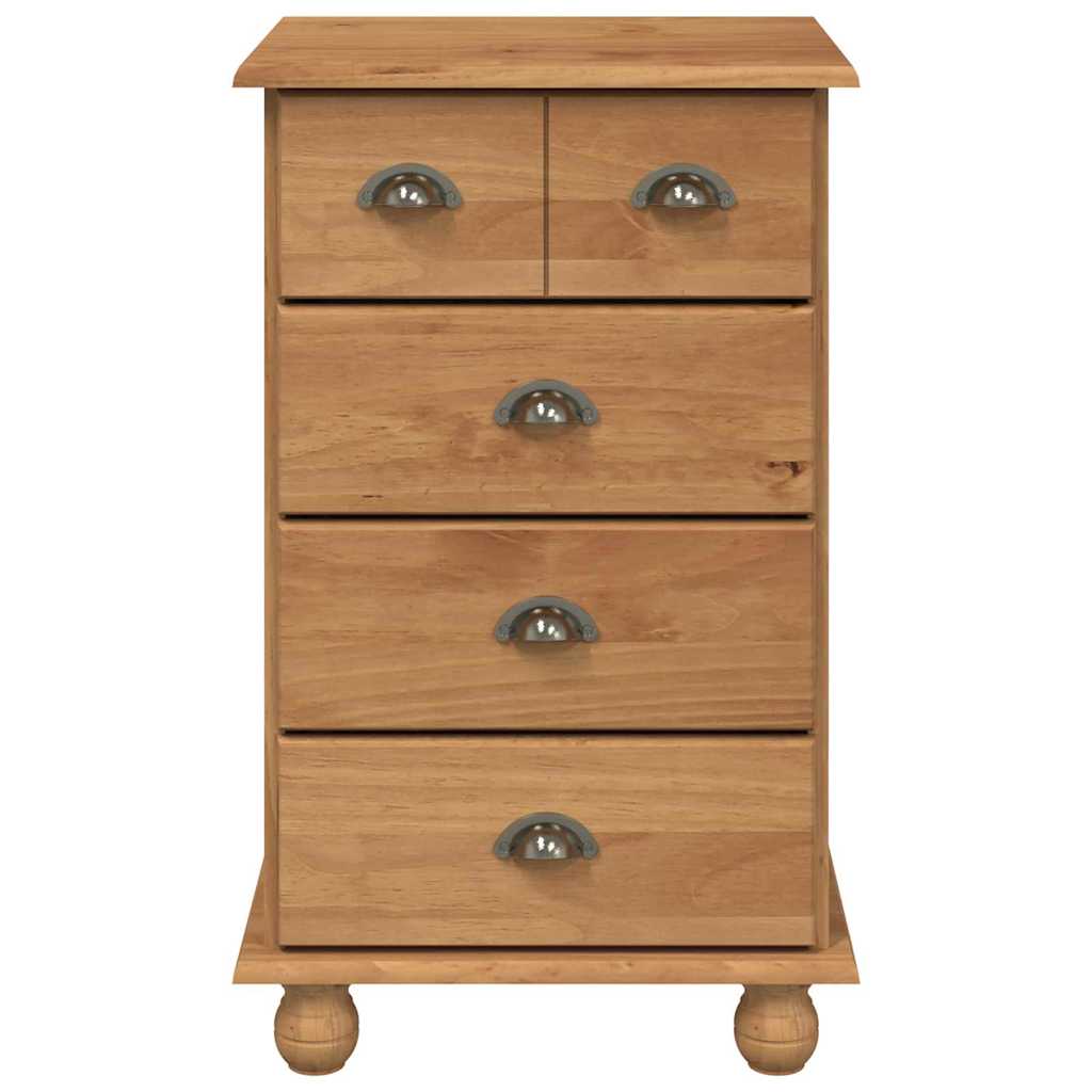 Chest of Drawers ASKIM Brown 45.8 x 40 x 79 cm Solid Pine Wood
