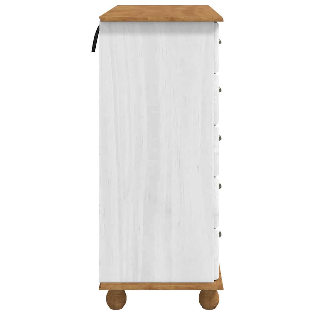 Komoda ASKIM Balta 91 x 40 x 95,5 cm Kietos pušies mediena