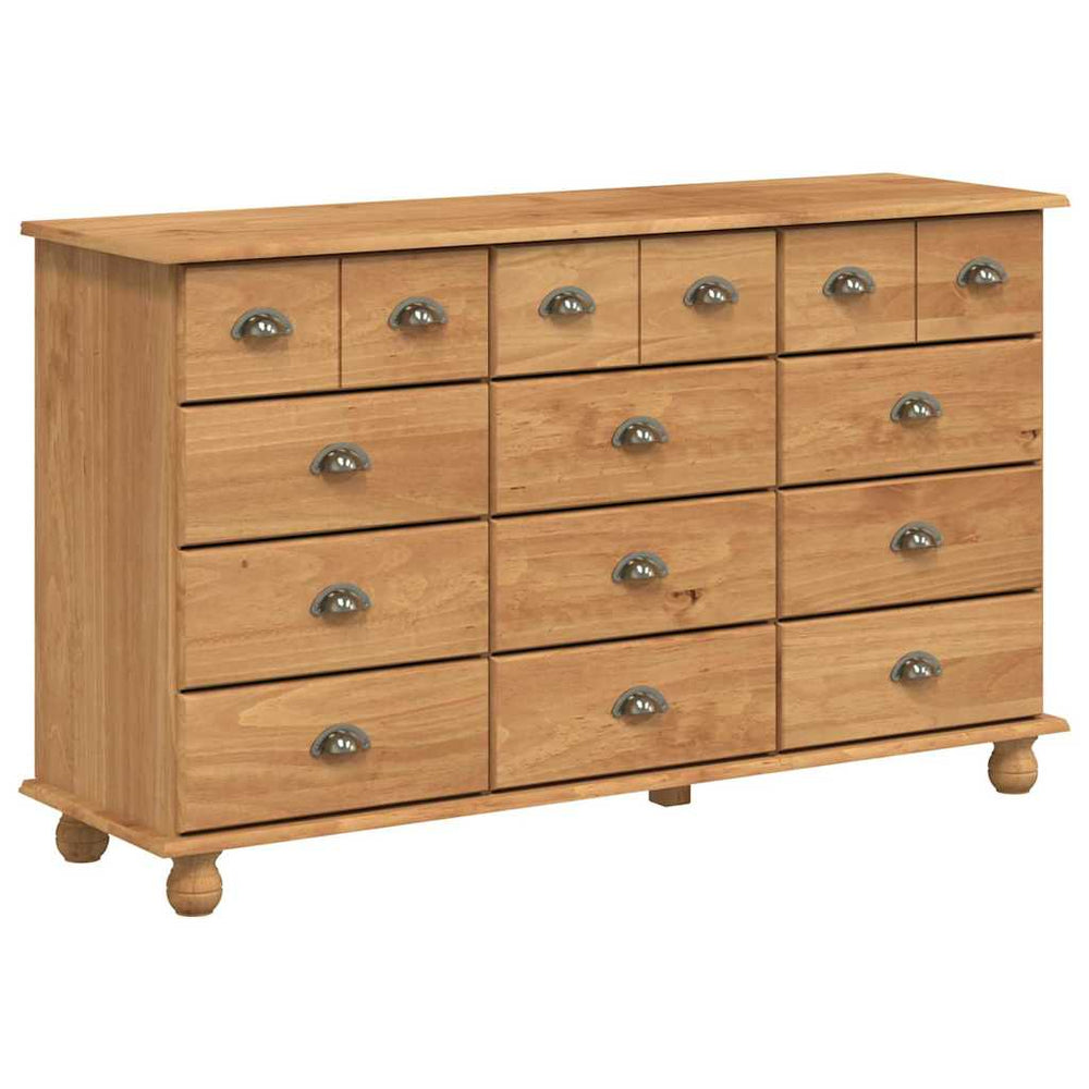 Komoda ASKIM Ruda 79 x 40 x 133,5 cm Kietos pušies mediena