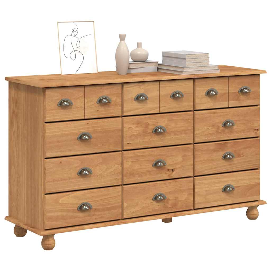 Komoda ASKIM Ruda 79 x 40 x 133,5 cm Kietos pušies mediena