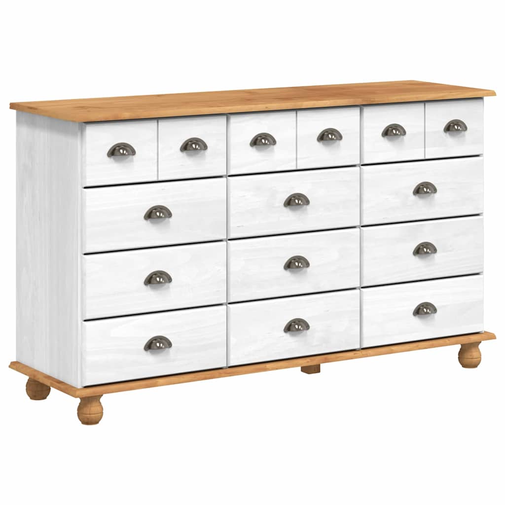 Komoda ASKIM Balta 79 x 40 x 133,5 cm Kietos pušies mediena