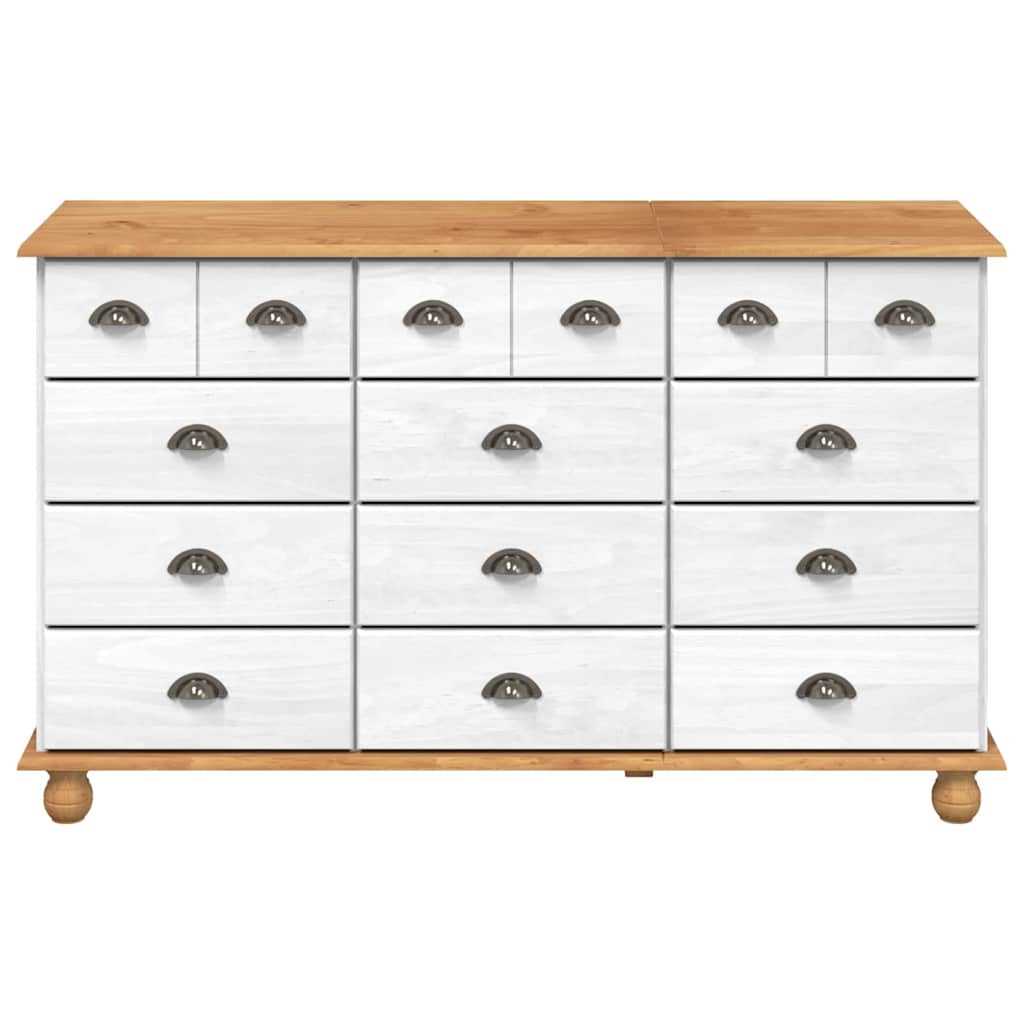 Komoda ASKIM Balta 79 x 40 x 133,5 cm Kietos pušies mediena