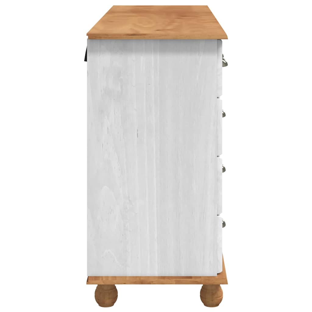 Komoda ASKIM Balta 79 x 40 x 133,5 cm Kietos pušies mediena