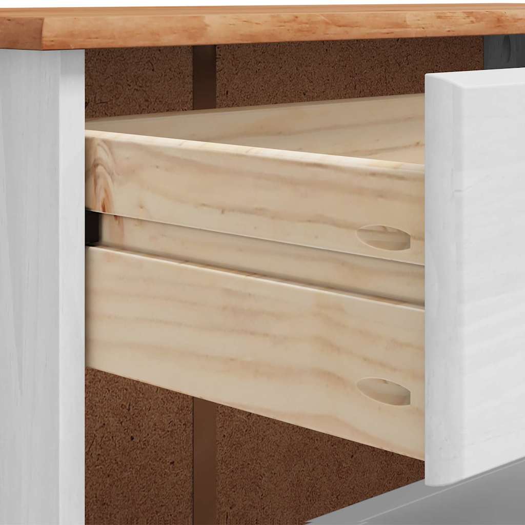 Batu skrynia ASKIM Balta 85 x 35 x 108 cm Kietos pušies mediena