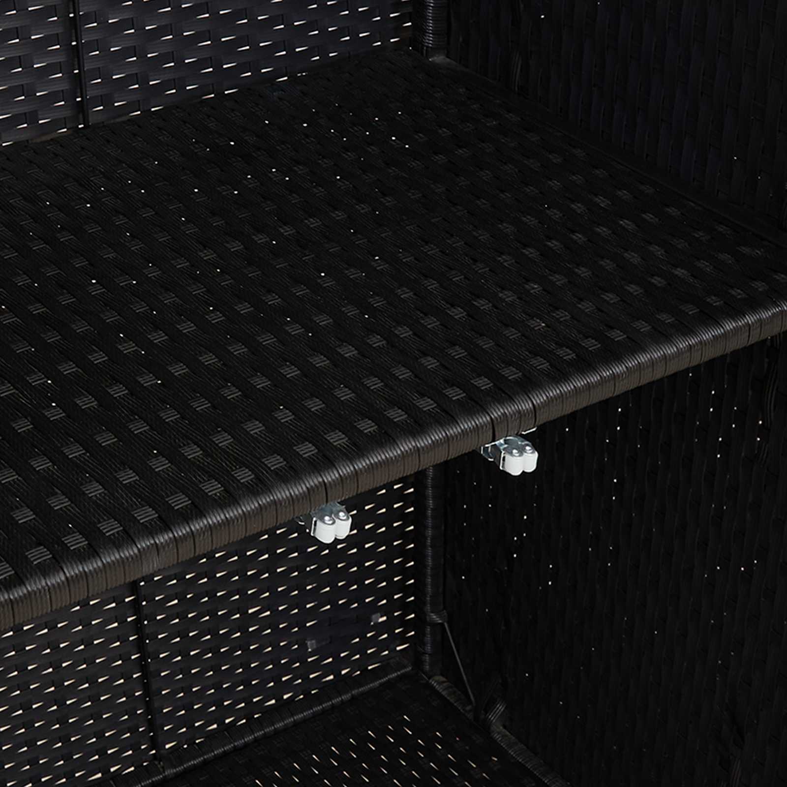 Storage cabinet with storage Black 100 x 36 x 102 cm Rattan