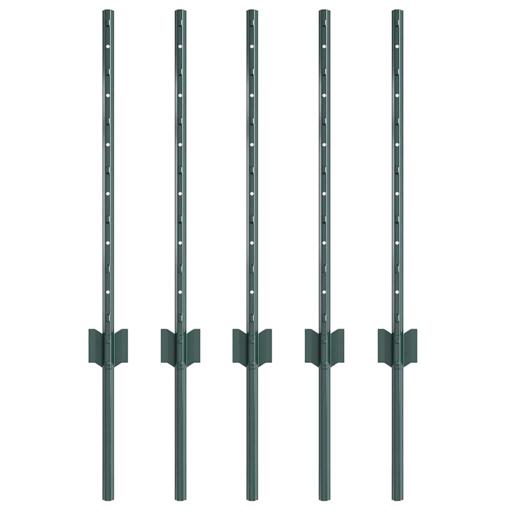 Tvorelės stulpas 5 pcs Žalia 100 cm Plienas
